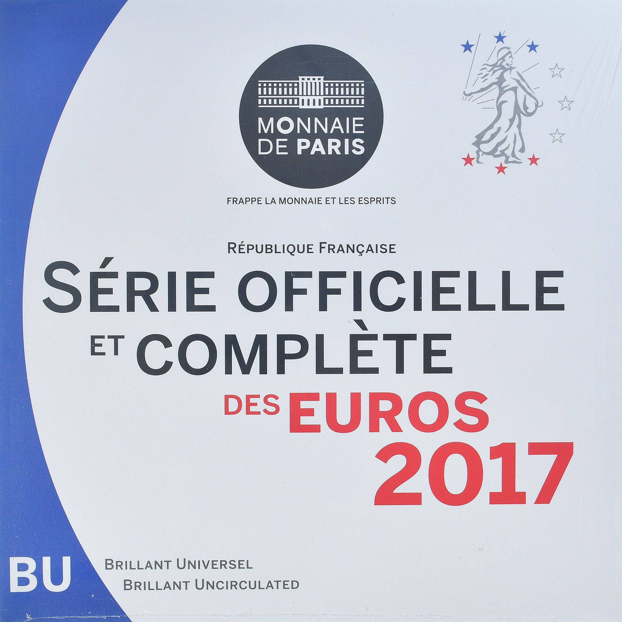 France, Coffret 1c. à 2€, 2017, Monnaie de Paris, FDC.BU, FDC