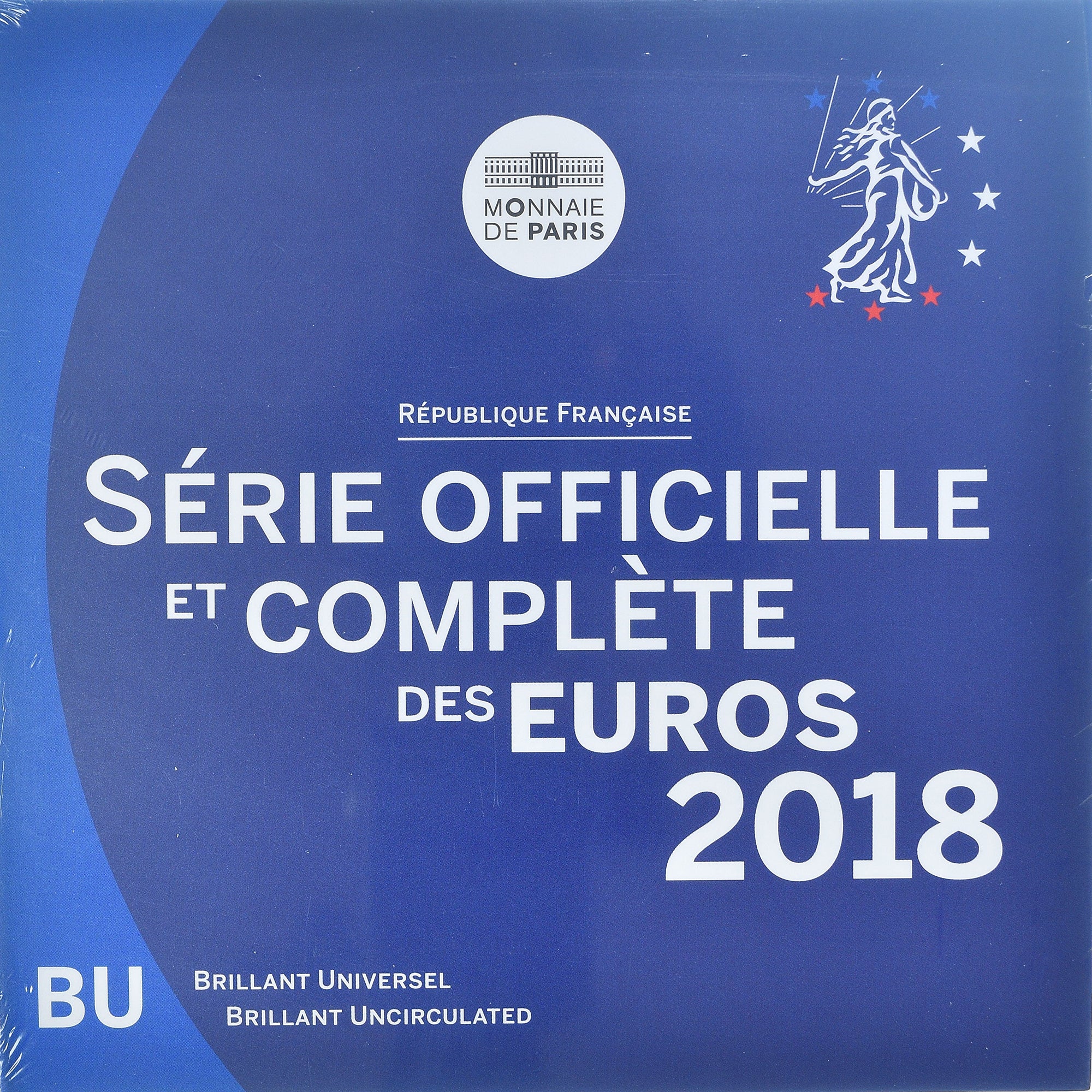 France, Coffret 1c. à 2€, 2018, Monnaie de Paris, FDC.BU, FDC