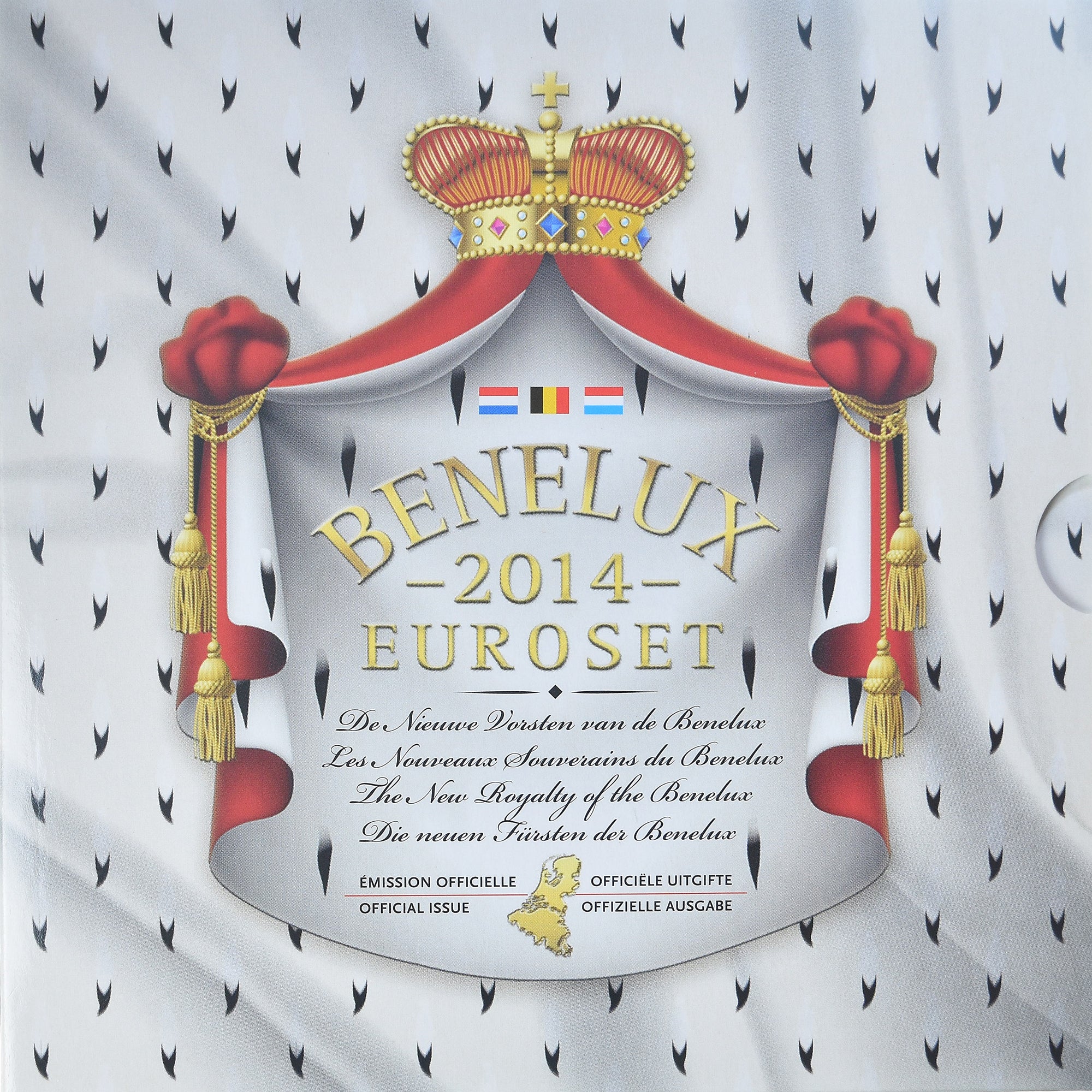 Benelux, 3x 1 ct. - 2€ + Token, euro set, 2014, FDC, MS(65-70)