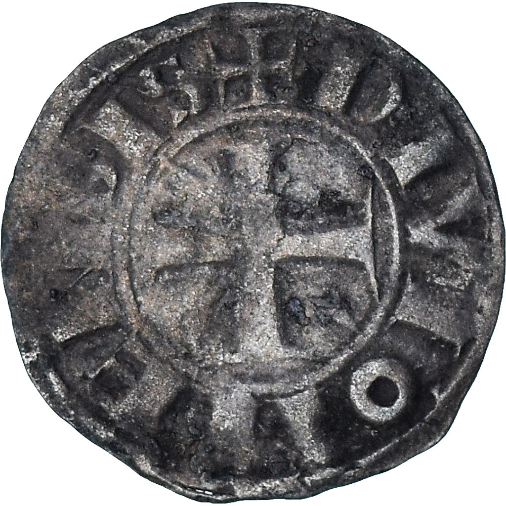 France, Duché de Bourgogne, Eudes II, Denier, 1143-1162, Dijon, TTB, Billon