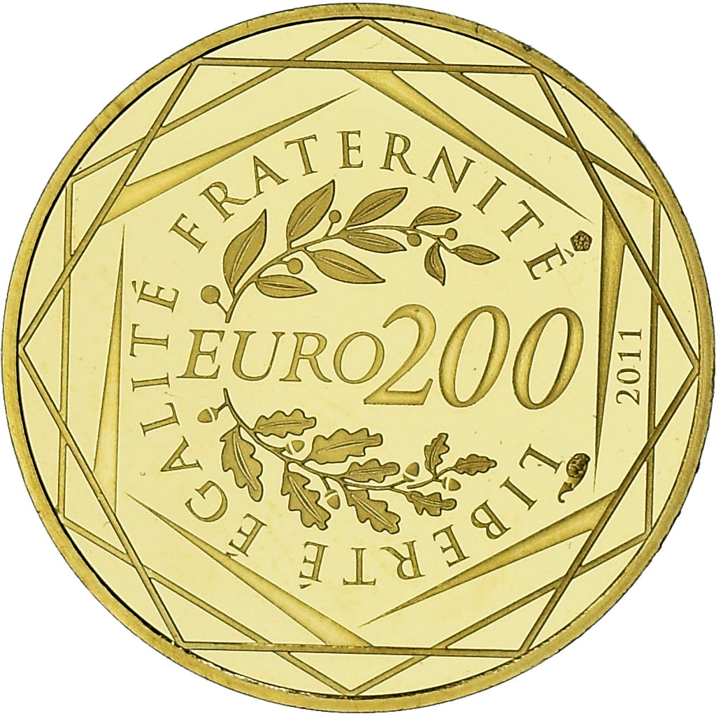 France, 200 Euro, Régions françaises, 2011, Paris, MS(65-70), Gold