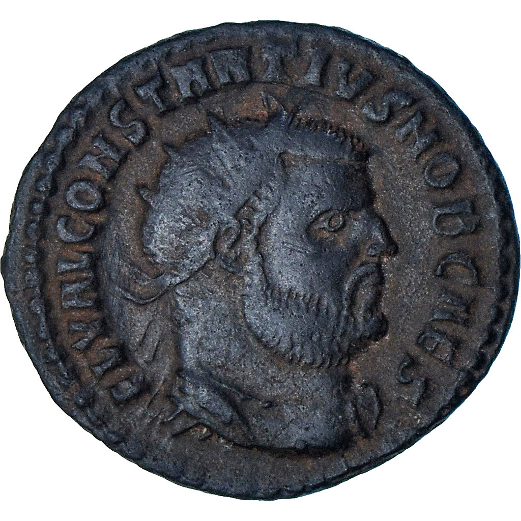 Constance Chlore, Æ radiate, 295-299, Cyzicus, SS+, Bronze, RIC:18a
