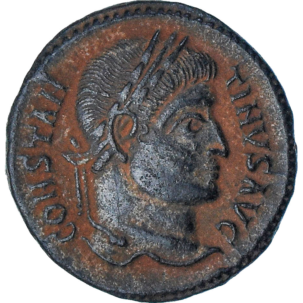 Constantine I, Follis, 321-324, Siscia, BB+, Bronzo, RIC:180