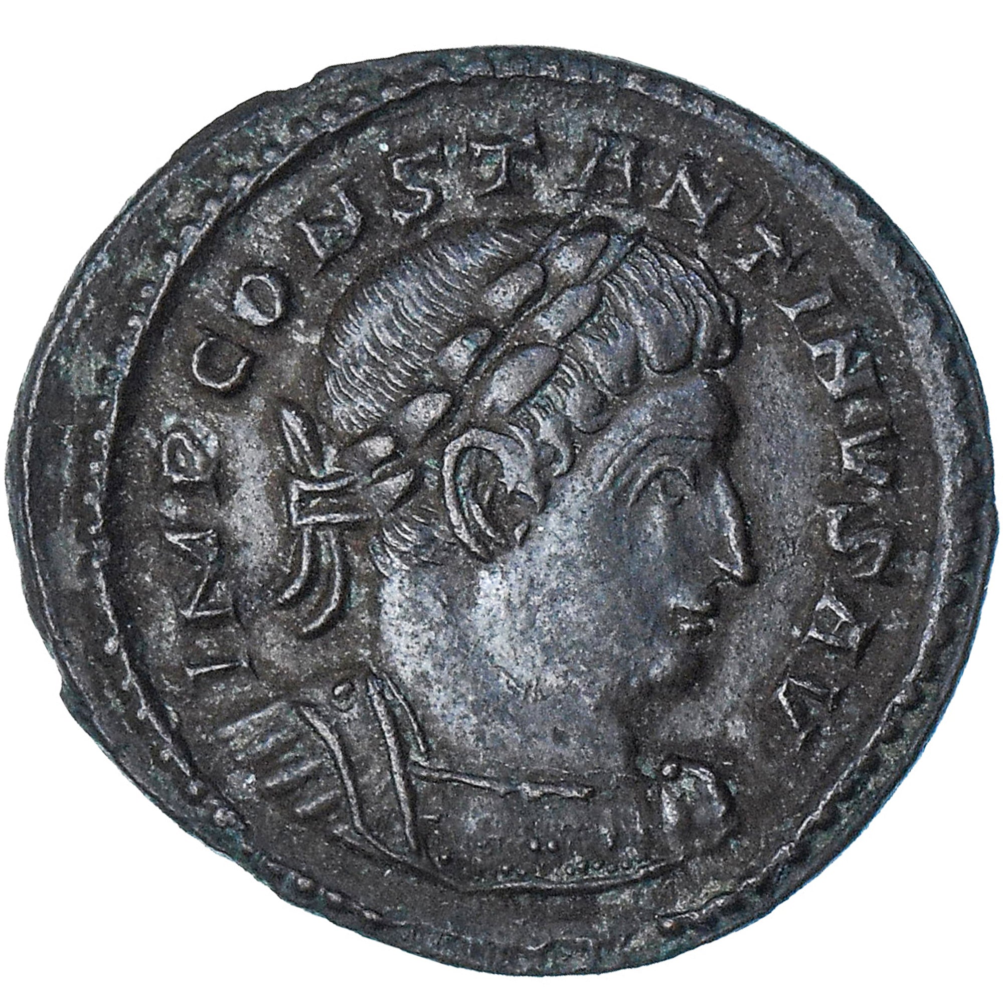 Constantine I, Follis, 310-313, Trier, AU(55-58), Brązowy, RIC:870