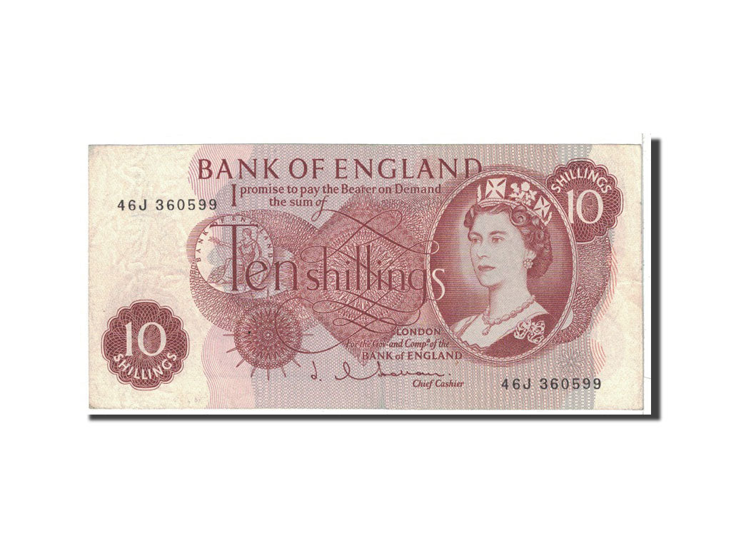 Great Britain, 10 Shillings, 1962, KM:373b, EF(40-45)