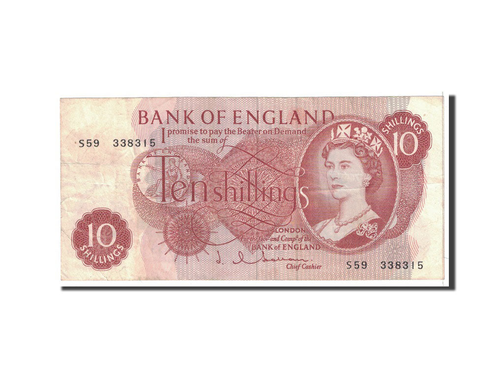 Banknote, Great Britain, 10 Shillings, 1962, Undated, KM:373b, VF(30-35)