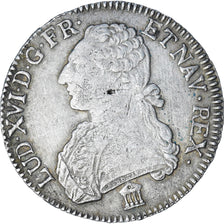 Frankrijk, Louis XVI, Ecu aux branches d'olivier, 1783, Bordeaux, FR+, Zilver