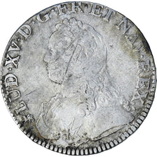 France, Louis XV, Ecu aux branches d'olivier, 1735, Nantes, VF(20-25), Silver