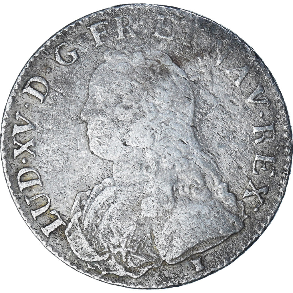 France, Louis XV, Ecu aux branches d'olivier, 1726, Rennes, VF(20-25), Silver