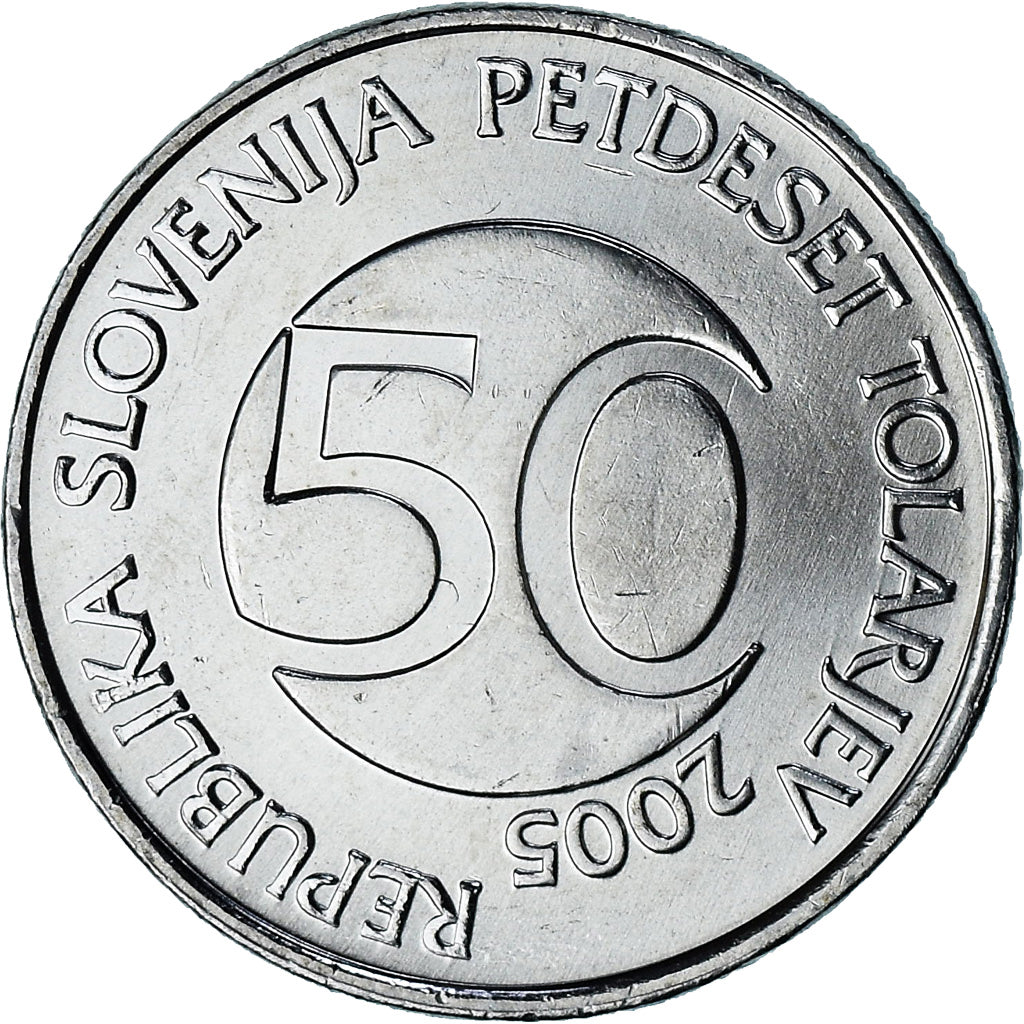 Slovenia, 50 Tolarjev, 2004, MS(64), Copper-nickel, KM:52