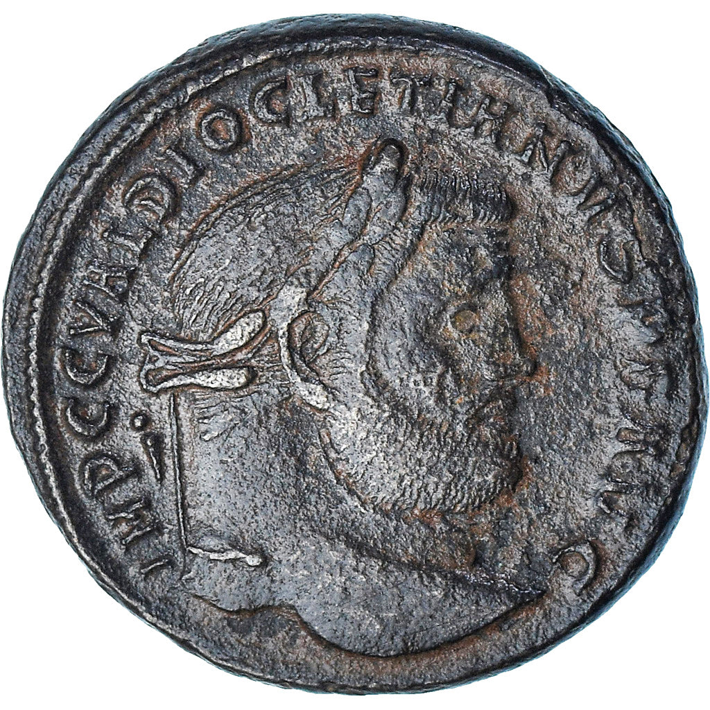 Diocletianus, Follis, 298-299, Thessalonica, Bronzen, ZF+, RIC:19a