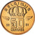 Bélgica, Albert II, 50 Centimes, 2001, Brussels, série FDC, MS(65-70), Bronze