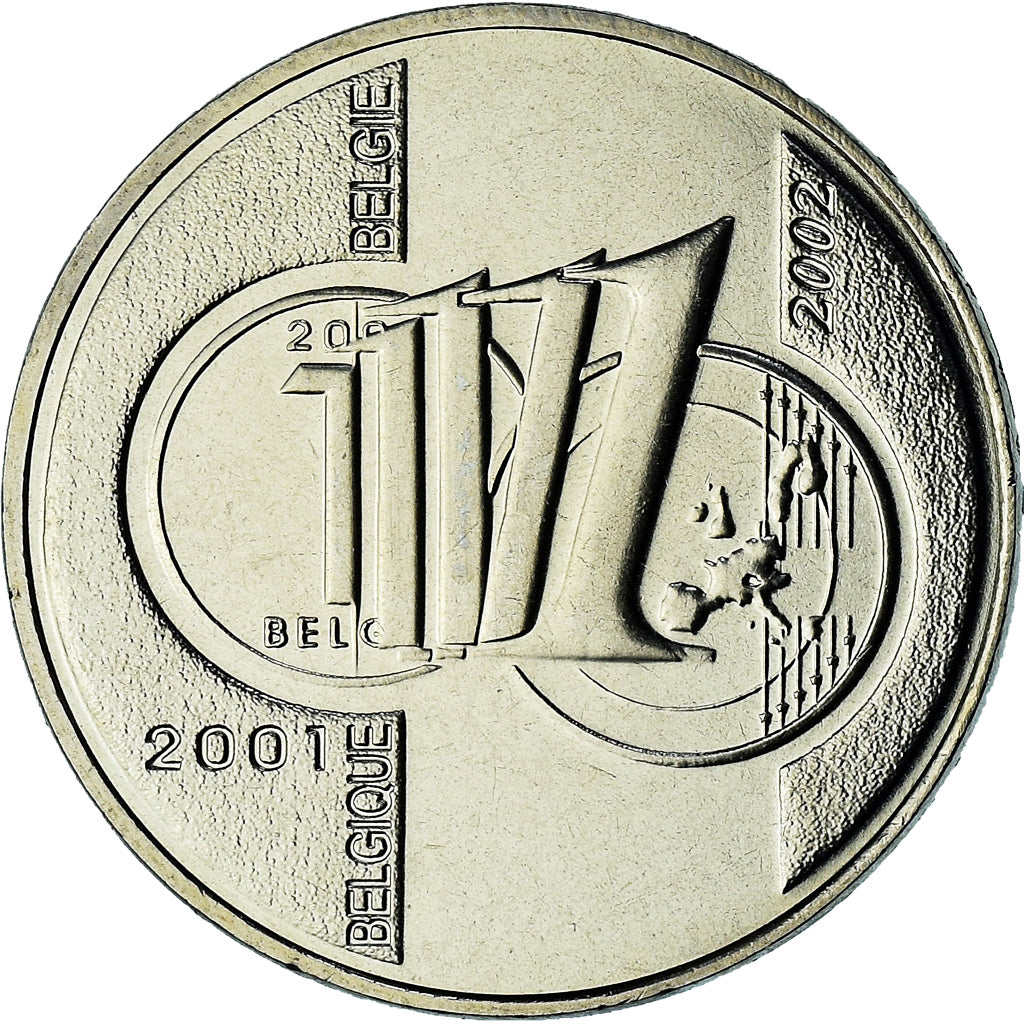 Belgium, Token, Adieu au Franc Belge, 2001, série FDC, MS(65-70), Copper-nickel