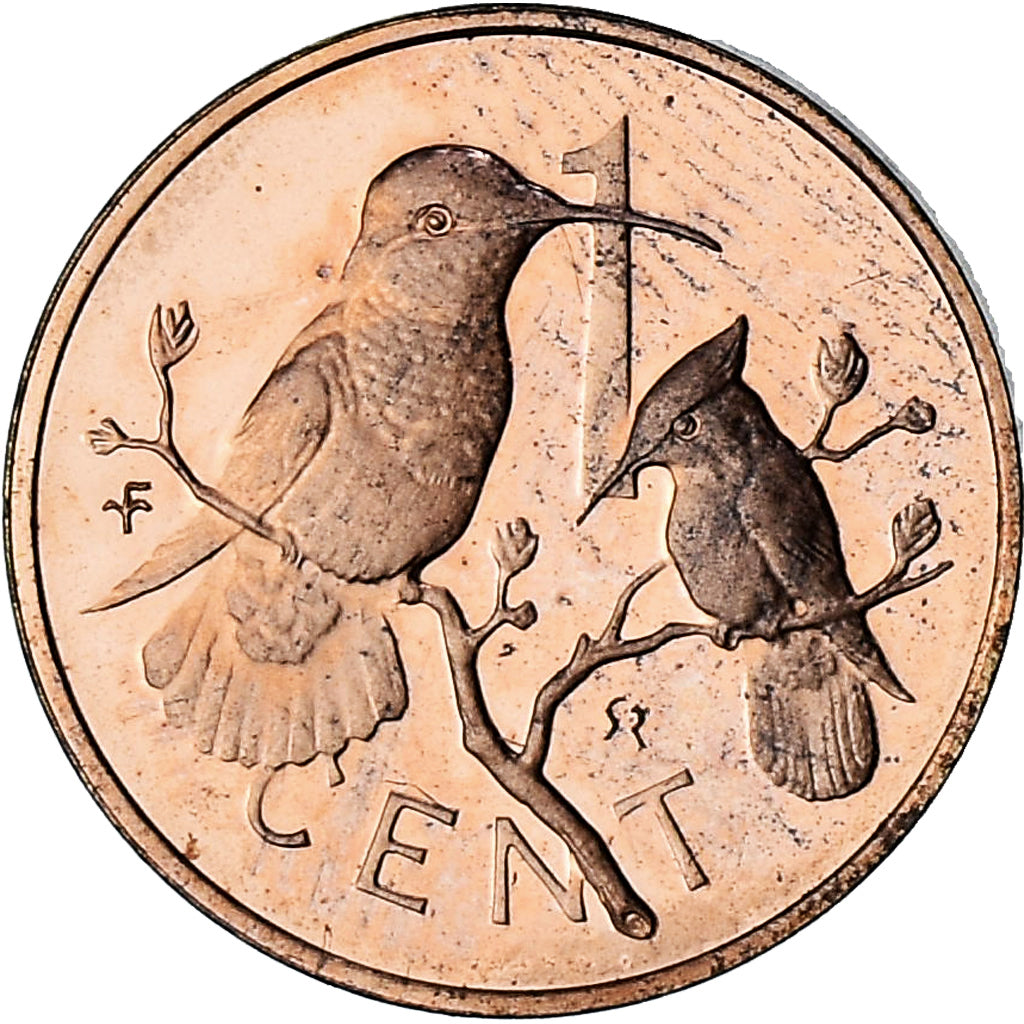 BRITISH VIRGIN ISLANDS, Elizabeth II, Cent, 1975, Franklin Mint, Proof, STGL