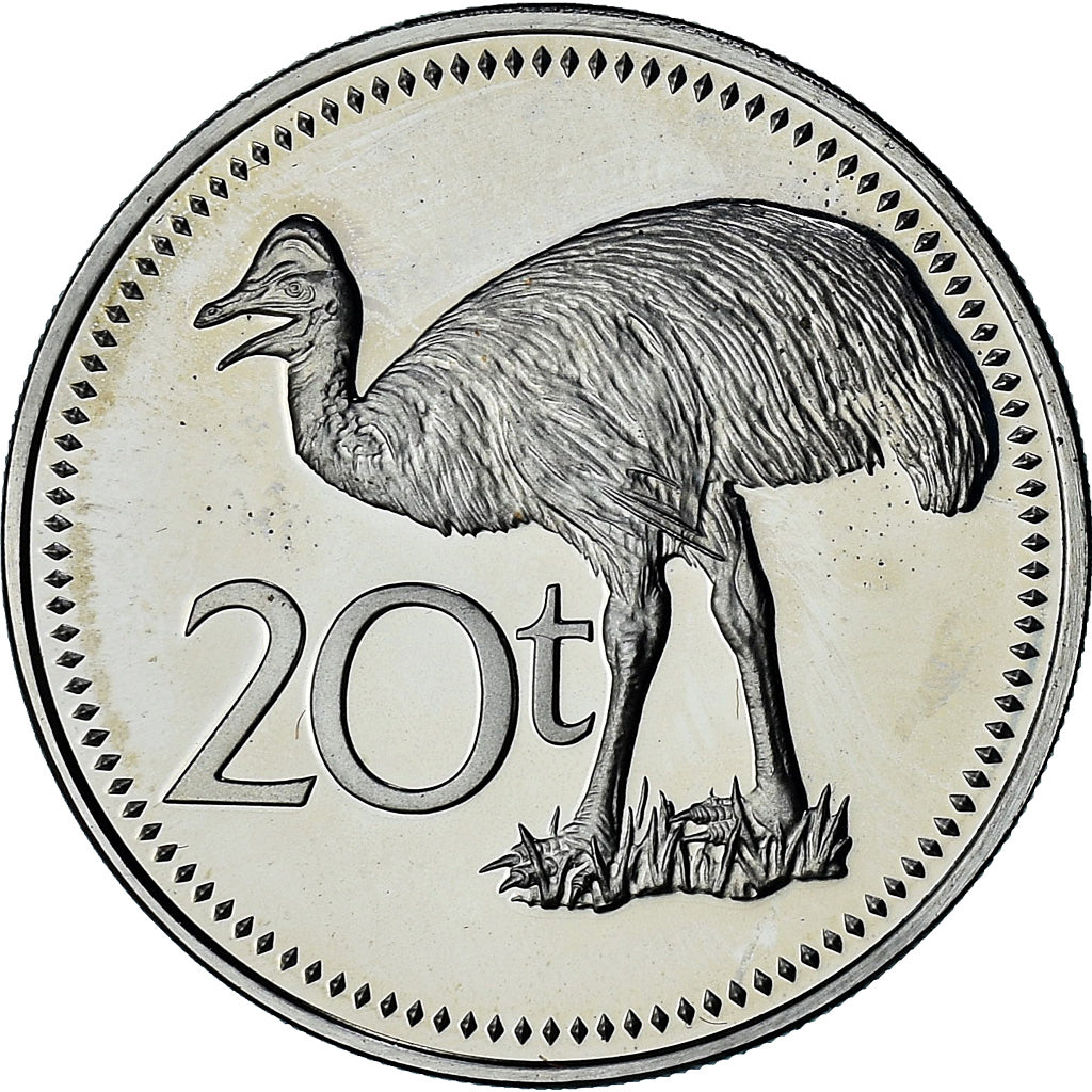 Papua New Guinea, 20 Toea, 1975, Proof, MS(64), Cupronickel, KM:5