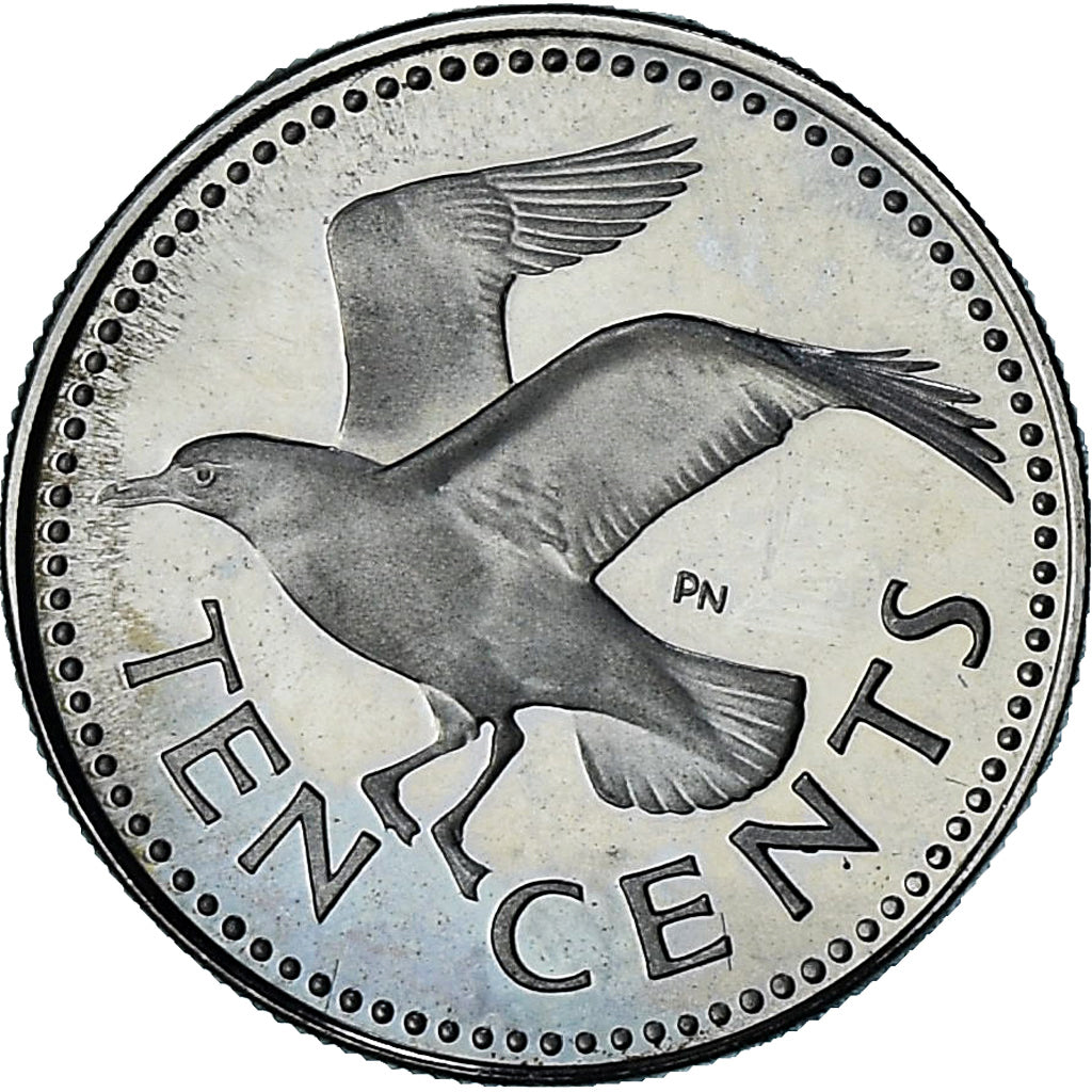 Barbade, 10 Cents, 1975, Proof, SPL+, Du cupronickel, KM:12