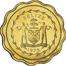 Belize, Elizabeth II, Cent, 1975, Proof, MS(64), Brązowy, KM:46