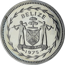Belize, Elizabeth II, 5 Dollars, 1975, Proof, MS(64), Cupronickel, KM:44