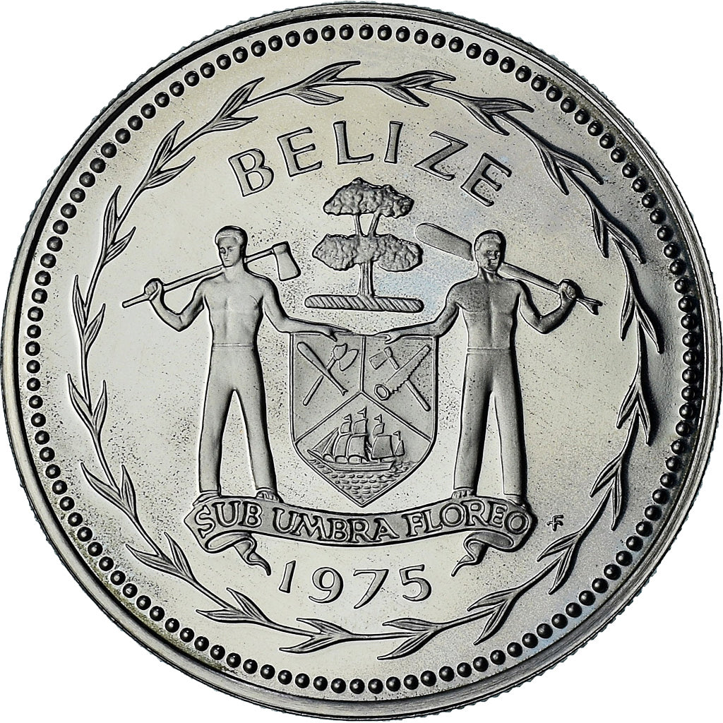 Belize, Elizabeth II, Dollar, 1975, Proof, MS(64), Cupronickel, KM:43