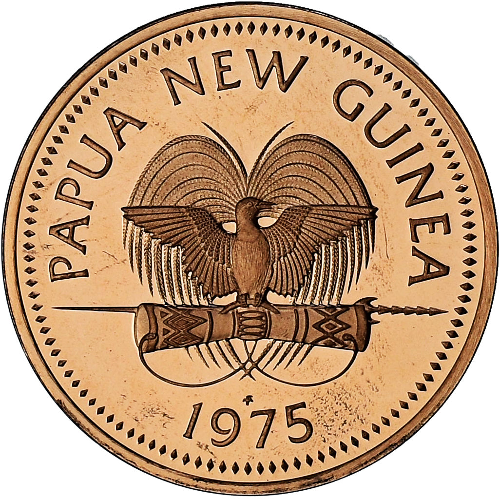 Papua New Guinea, 2 Toea, 1975, Proof, UNZ+, Bronze, KM:2