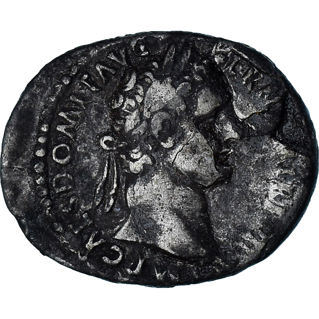 Domitianus, Denarius, 81-96, Fourrée, Zilver, ZF
