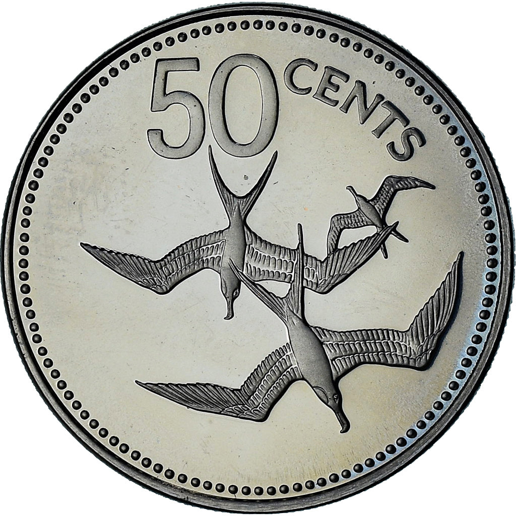 Belize, Elizabeth II, 50 Cents, 1975, Proof, MS(64), Cupronickel, KM:50