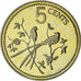 Belize, Elizabeth II, 5 Cents, 1975, Proof, UNZ+, Nickel-brass, KM:47
