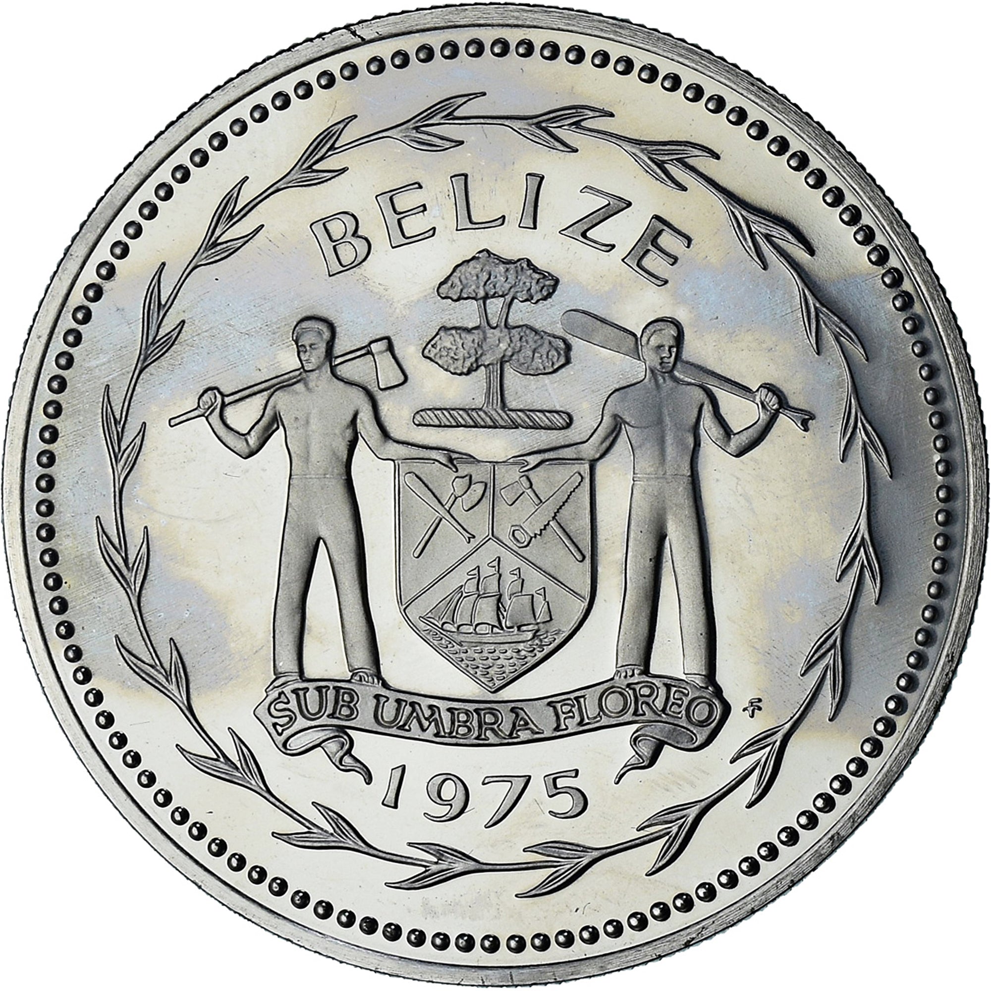 Belize, Elizabeth II, 10 Dollars, 1975, Proof, MS(64), Cupronickel, KM:45