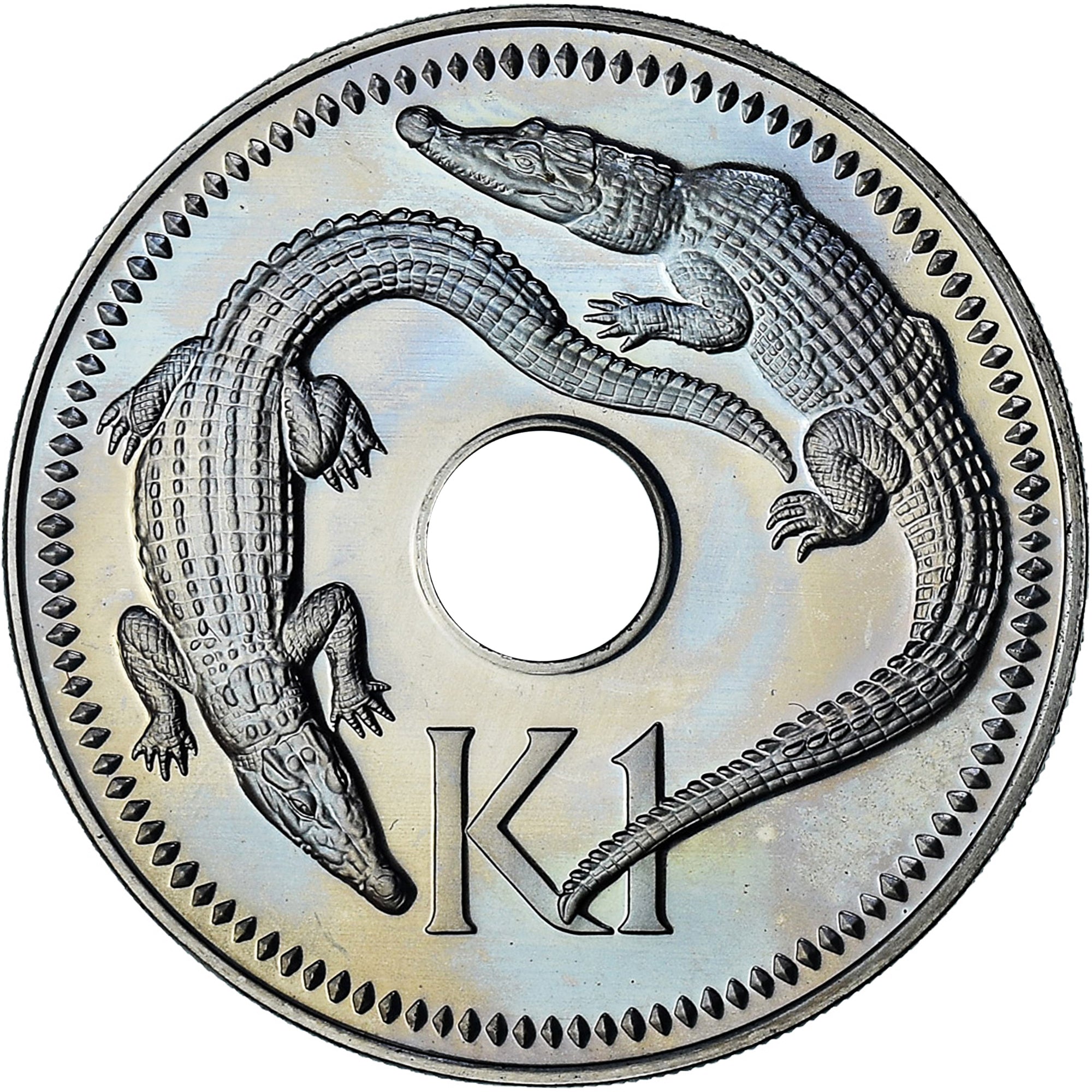 Papua New Guinea, Kina, 1975, Proof, MS(64), Cupronickel, KM:6