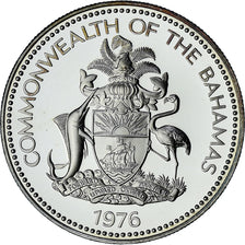 Bahamas, Elizabeth II, Dollar, 1976, Proof, MS(64), Silver, KM:65a