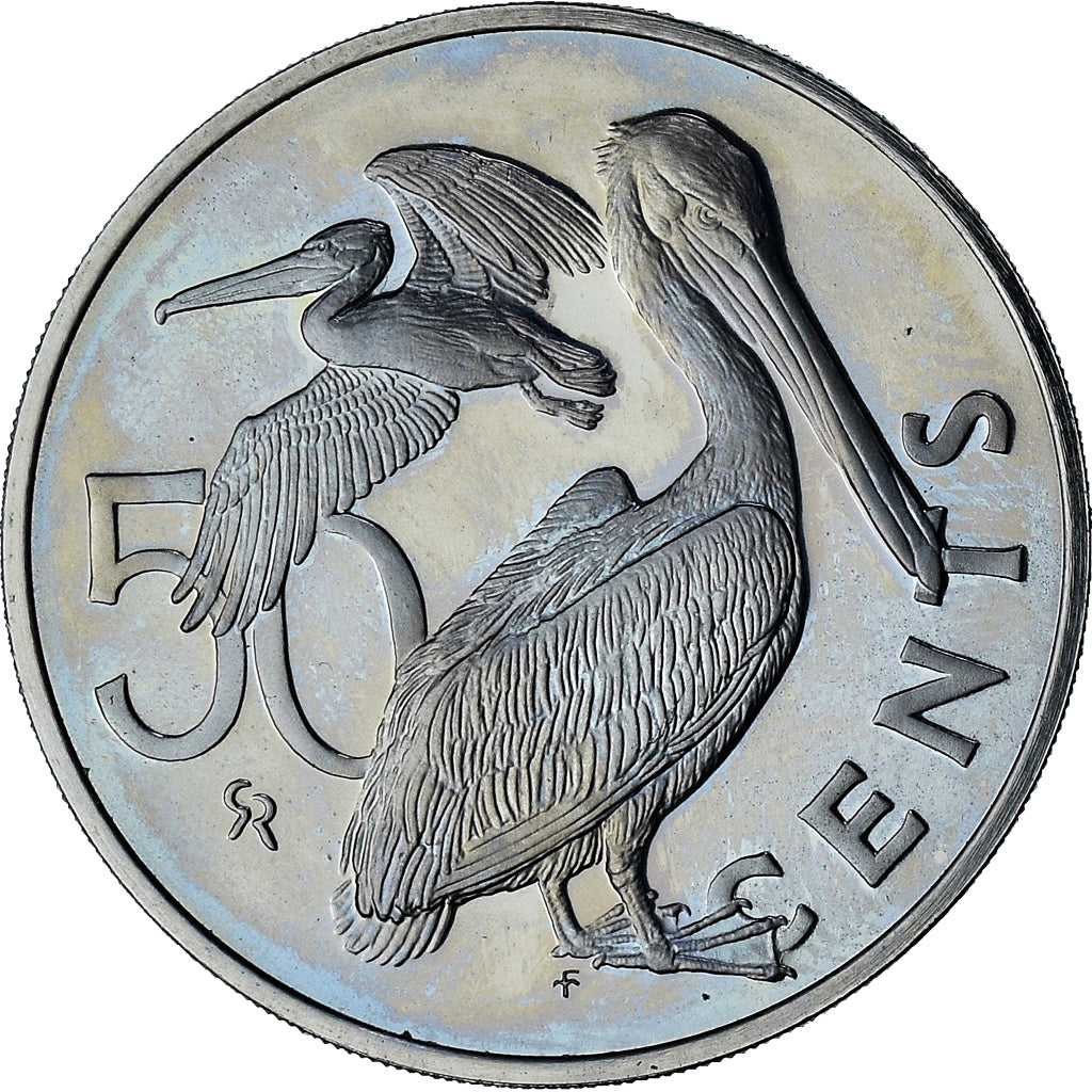 BRITISH VIRGIN ISLANDS, Elizabeth II, 50 Cents, 1975, Proof, STGL, Cupronickel