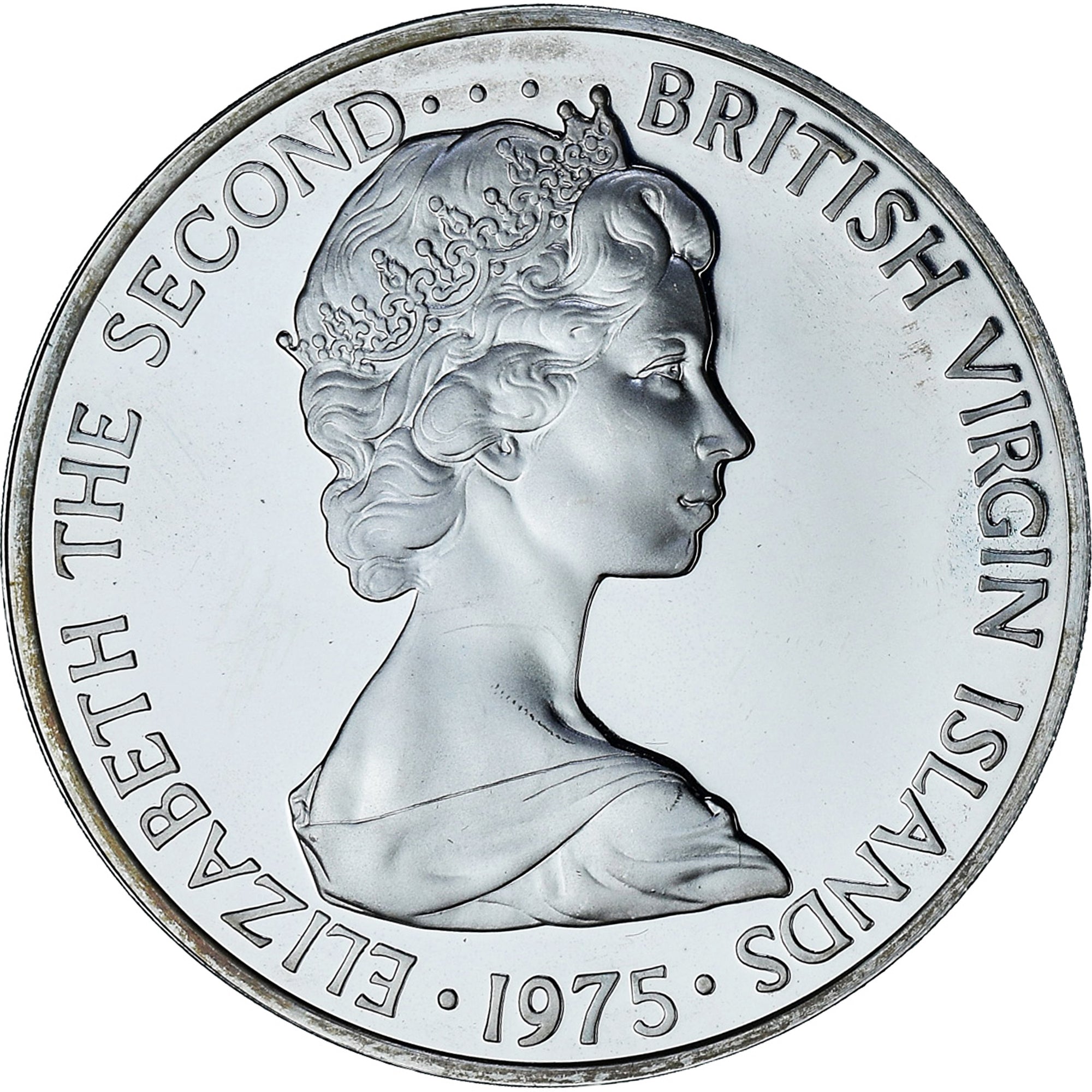 BRITISH VIRGIN ISLANDS, Elizabeth II, Dollar, 1975, Proof, MS(65-70)