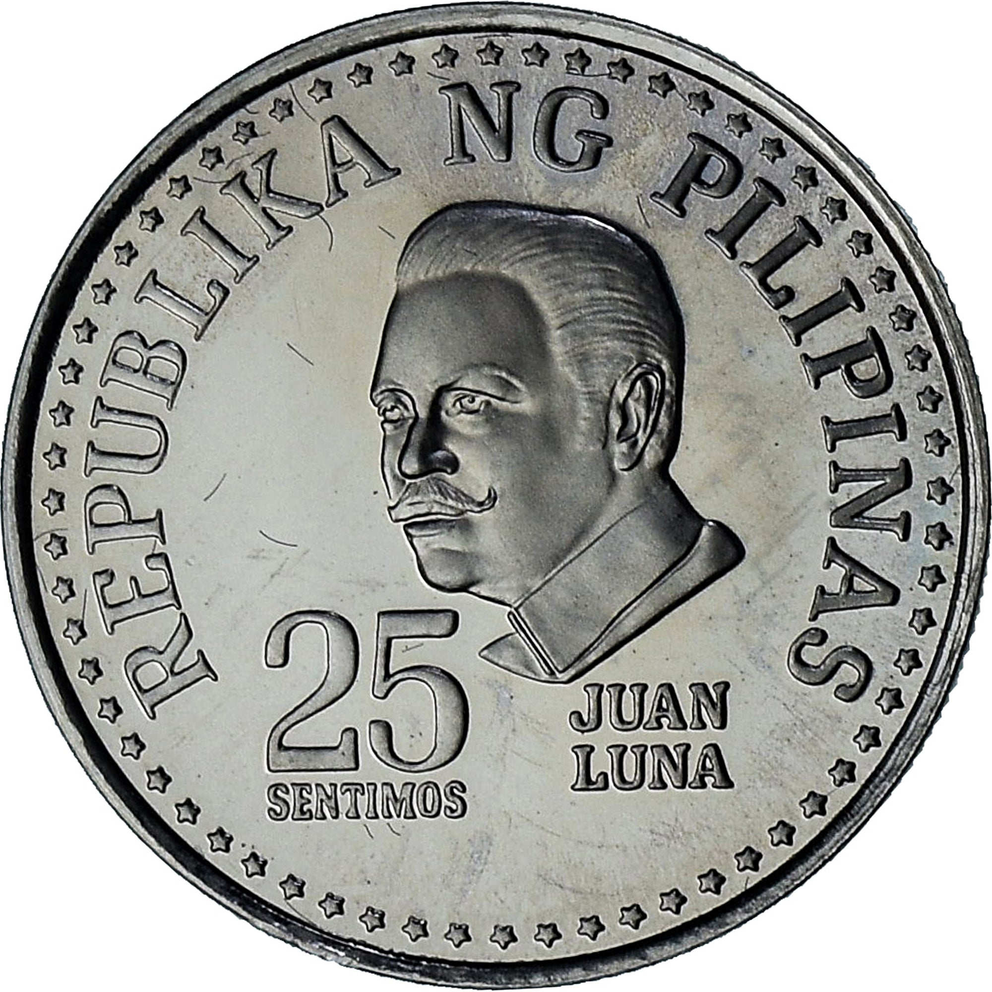 Philippines, 25 Sentimos, 1975, Proof, MS(65-70), Cupronickel, KM:208