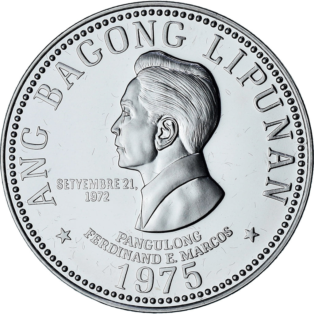 Philippines, 5 Piso, 1975, Proof, MS(65-70), Nickel, KM:210