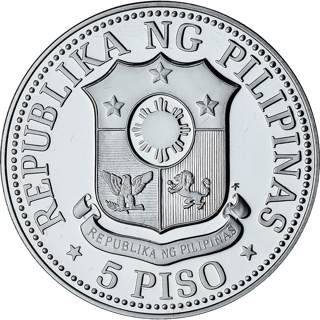 Philippines, 5 Piso, 1975, Proof, MS(65-70), Nickel, KM:210