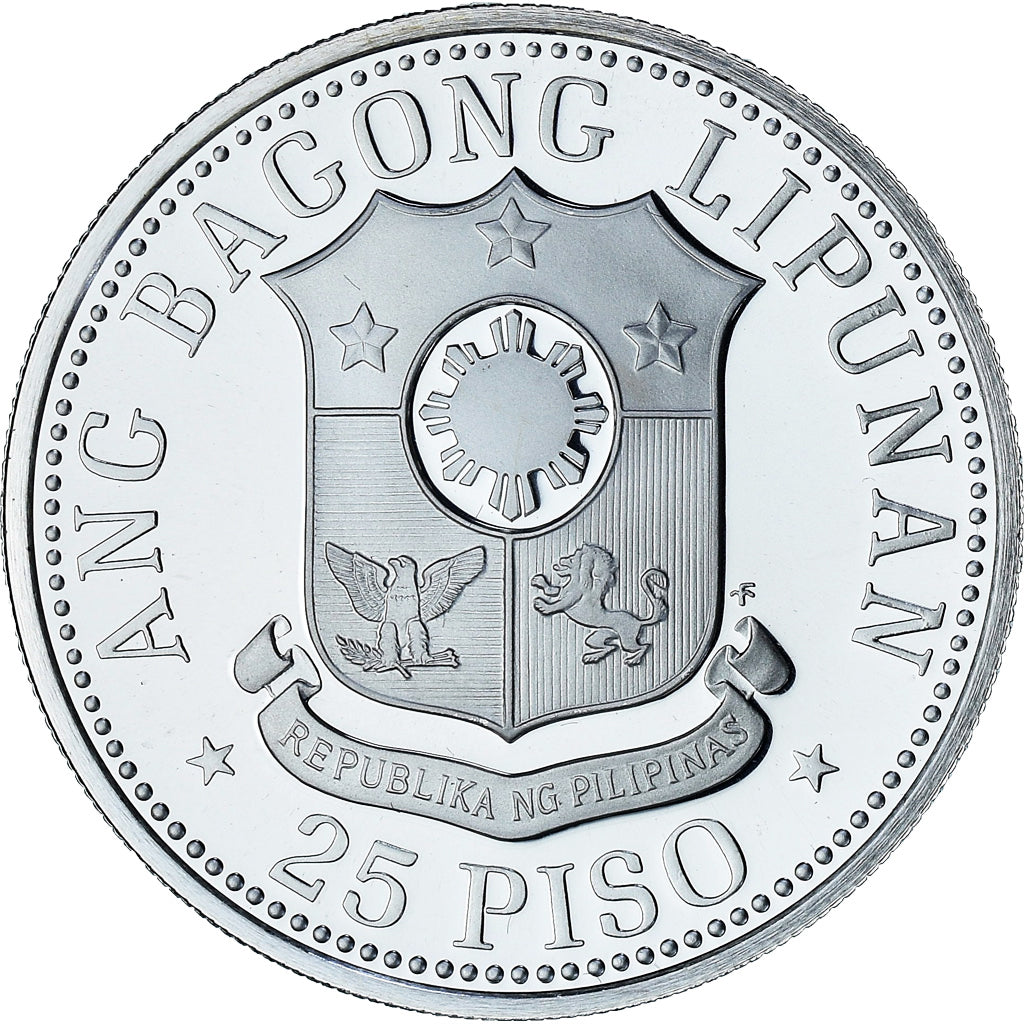 Filippine, 25 Piso, 1975, Proof, FDC, Argento, KM:211