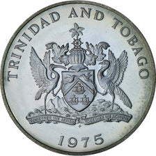 Trinidad and Tobago, 5 Dollars, 1975, Proof, MS(64), Silver, KM:8