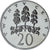Giamaica, 20 Cents, 1976, Franklin Mint, Proof, FDC, Cupronickel, KM:55