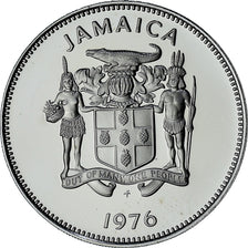 Jamaica, 25 Cents, 1976, Franklin Mint, Proof, MS(65-70), Cupronickel, KM:56
