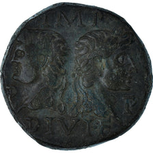 Augustus & Agrippa, Dupondius, 10-14 AD, Nîmes, Bronze, AU(50-53)