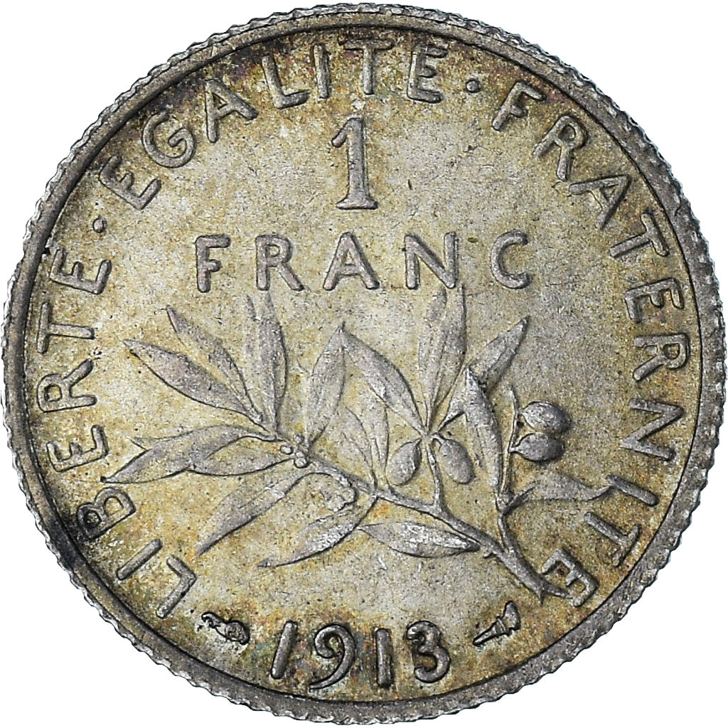 France, Semeuse, 1 Franc, 1913, Paris, SUP, Argent, Gadoury:467, KM:844.1