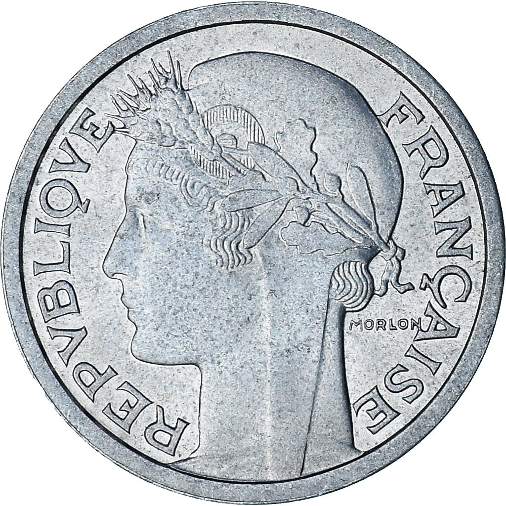 Francja, Morlon, Franc, 1957, Beaumont - Le Roger, MS(60-62), Aluminium