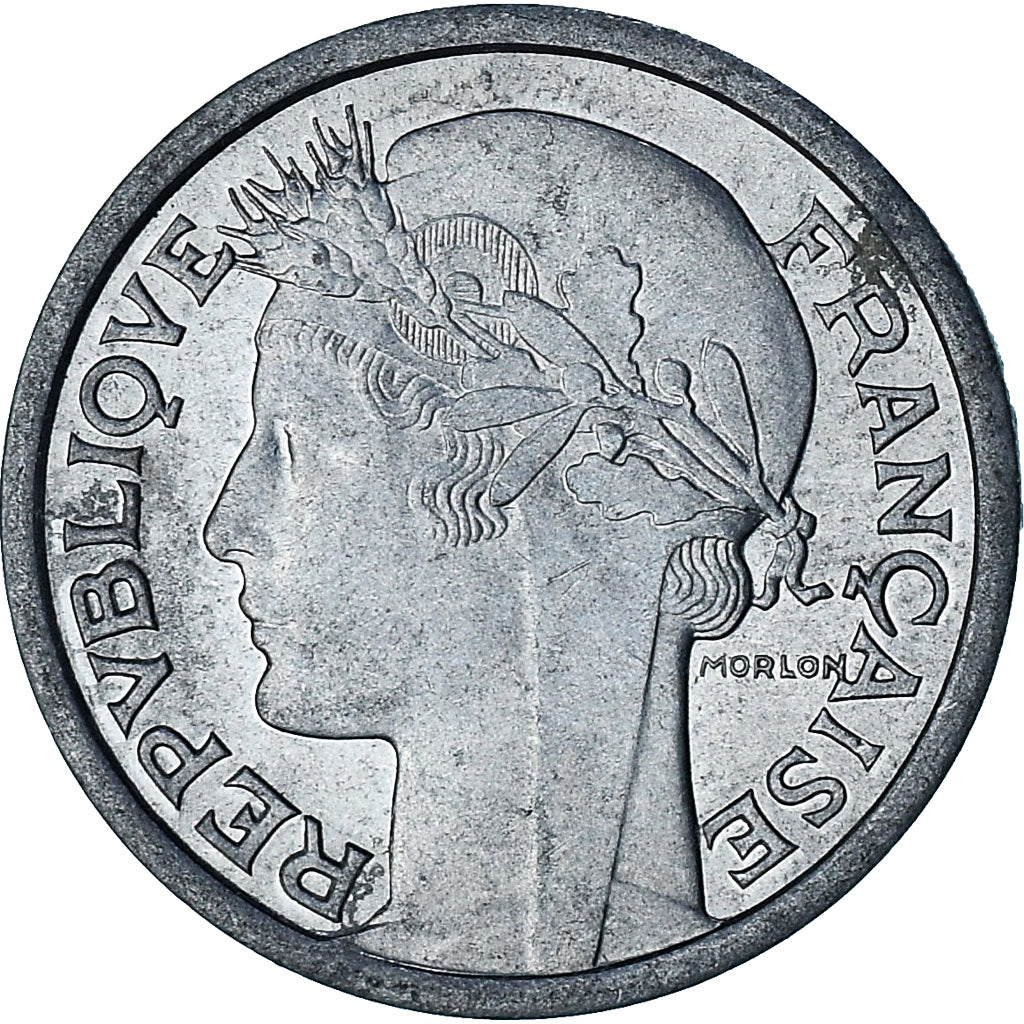 Francja, Morlon, Franc, 1957, Beaumont - Le Roger, MS(60-62), Aluminium