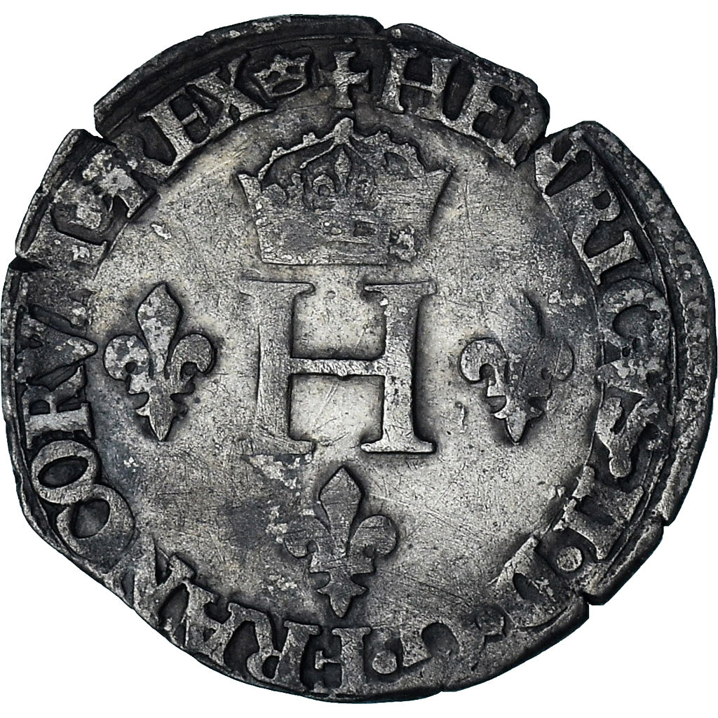 França, Henri II, Sol Parisis, 1551, Paris, VF(30-35), Lingote, Gadoury:362
