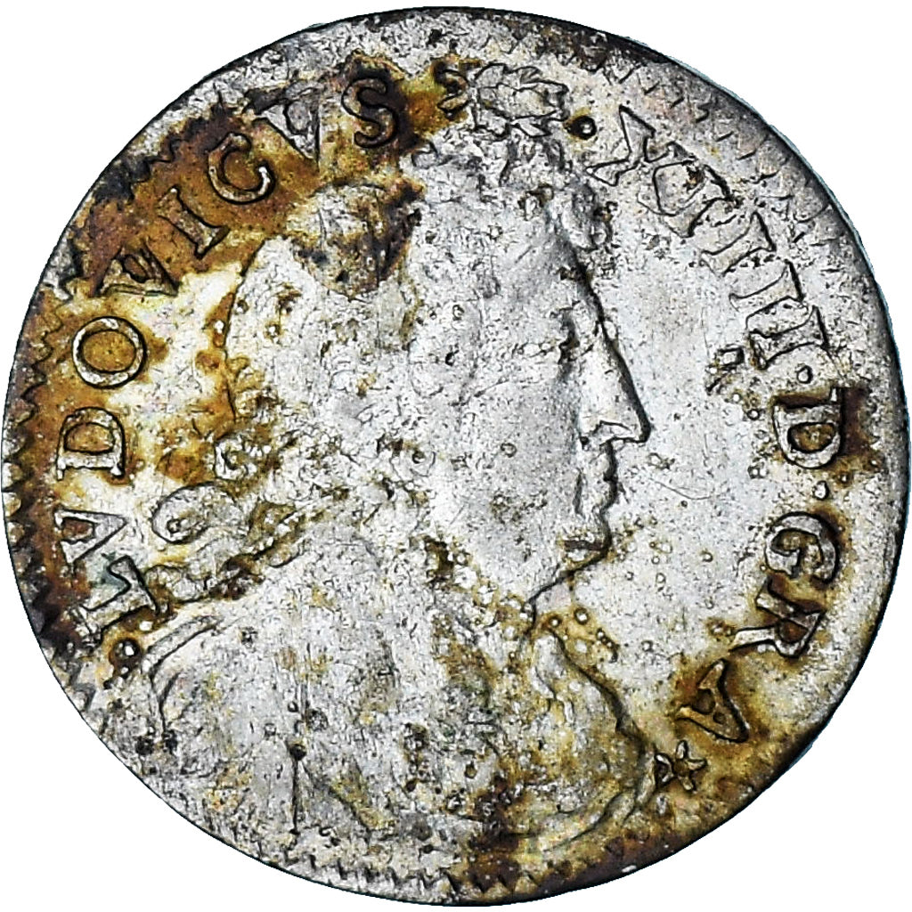France, Louis XIV, 4 Sols des Traitants, 1677, Paris, EF(40-45), Silver