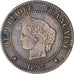 France, Cérès, 2 Centimes, 1897, Paris, AU(55-58), Bronze, KM:827.1