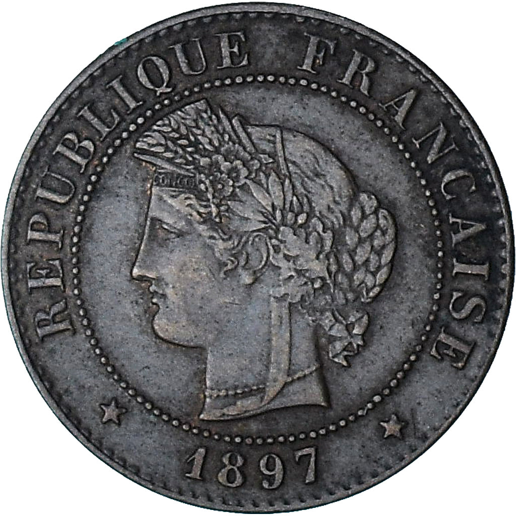 Frankrijk, Cérès, 1 Centime, 1897, Paris, PR, Bronzen, KM:826.1, Gadoury:88