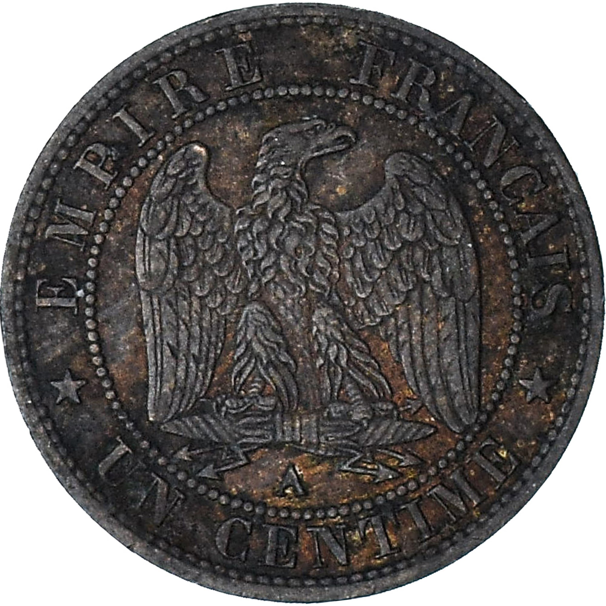 France, Napoleon III, 1 Centime, 1870, Paris, AU(55-58), Bronze, KM:795.1