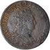 France, Louis XIII, Liard de France, 1657, Meung-sur-Loire, VF(30-35), Copper