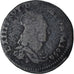 France, Louis XIII, Liard de France, 1656, Lusignan, VF(20-25), Copper, C2G:102